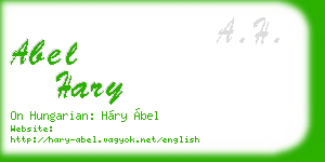 abel hary business card